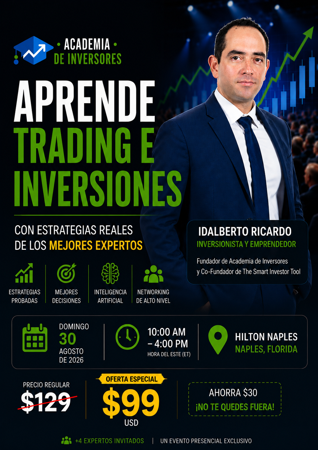 Conferencia de Inversores 2026 · Academia de Inversores · 30 de agosto · Hilton Naples, Florida